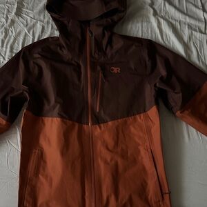 Outdoor Research Brown and Orange Hooded Jacket